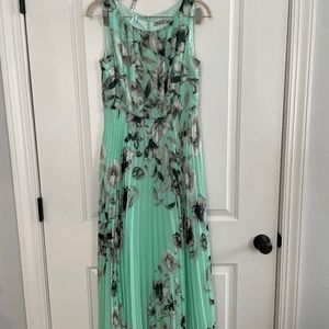 Eliza J Pleated Chiffon Maxi Gown